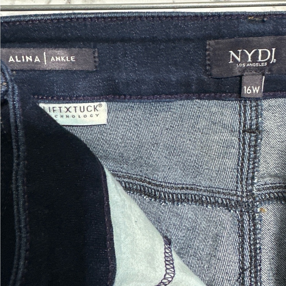 NYDJ Alina Ankle Jeans in Dark Blue Denim